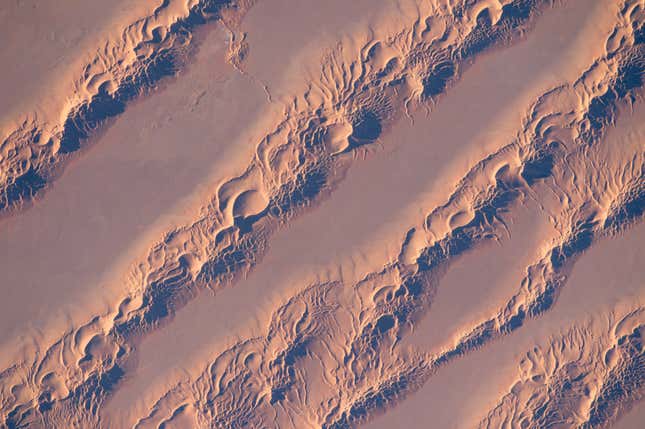 Image for article titled The abstract beauty of dunes seen from space