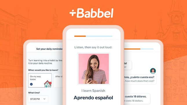 Image for article titled You Can Get a Lifetime Subscription to Babbel for 20% Off Right Now