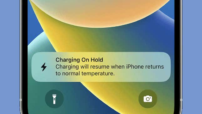Su iPhone puede negarse a cargar si se calienta demasiado.