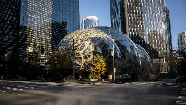 Amazon headquarters, called The Spheres, in Seattle, Washington. 