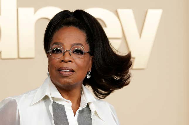 Oprah Winfrey poses at the premiere of the documentary film “Sidney,” Wednesday, Sept. 21, 2022, at the Academy Museum of Motion Pictures in Los Angeles.