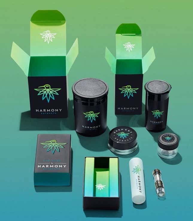 Harmony Extracts’ Pentagram-designed packaging.
