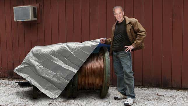 Vice President Biden says he is hoping to score “at least two or three grand” from the copper wire haul.