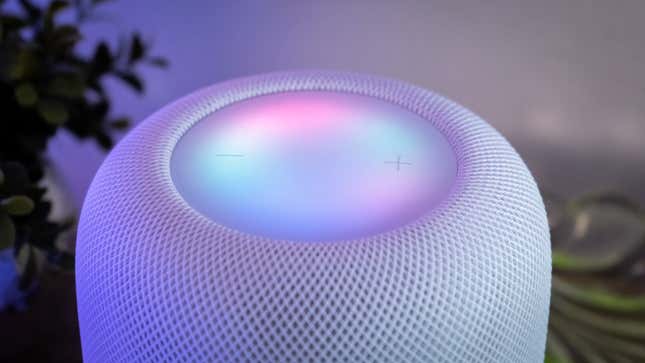 A photo of the HomePod 