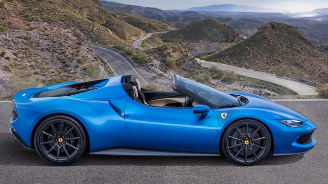 Image for article titled The Ferrari 296 GTS Is The First V6 Ferrari Spider For The Road