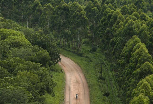 Image for article titled Photos: The epic landscape of the Dakar Rally, seen from above