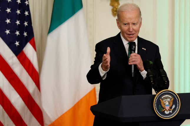 Biden has drawn extensively on his Irish heritage throughout his presidency.