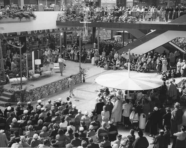 A fashion show at the Southdale Shopping Center