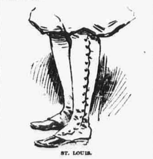 Drawing of lady's legs in bikewear