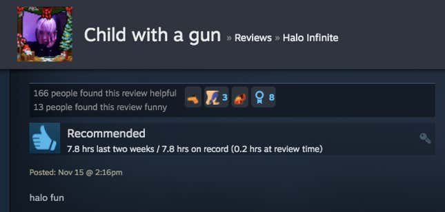 Image for article titled Halo Infinite’s Multiplayer, As Told By Steam Reviews