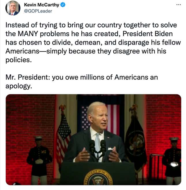 Trump Supporters Fill Their Diapers Over Biden's Blunt Speech