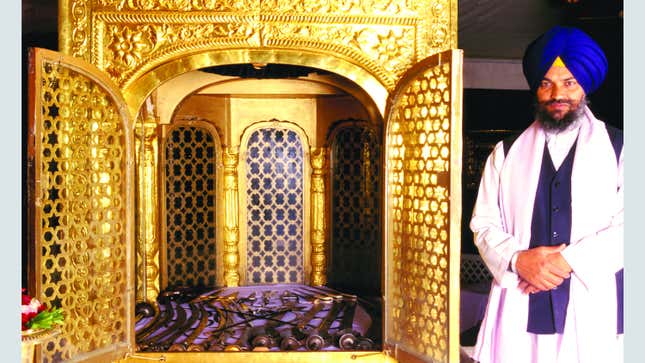Historic weapons of the Gurus are preserved at the Akal Takhat in Golden Temple complex, Amritsar.