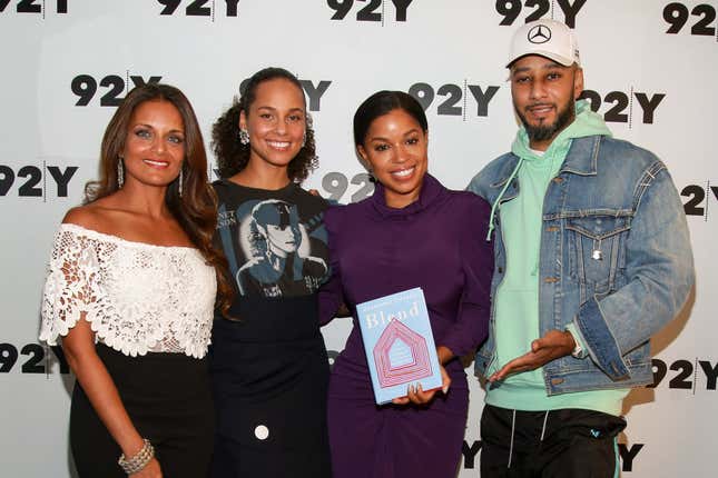 Dr. Shefali, Alicia Keys, Mashonda Tifrere and Swizz Beatz attend The Secret to Co-Parenting and Creating a balanced family at 92nd Street Y on October 3, 2018 in New York City.