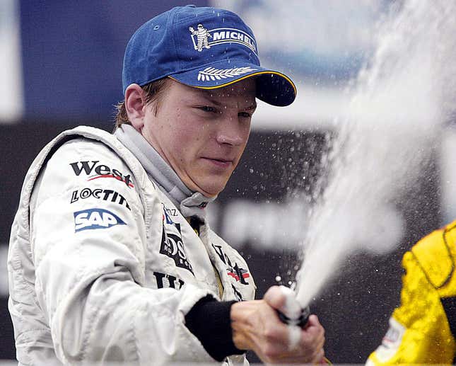 Kimi Raikkonen at the Brazilian Grand Prix in 2003.