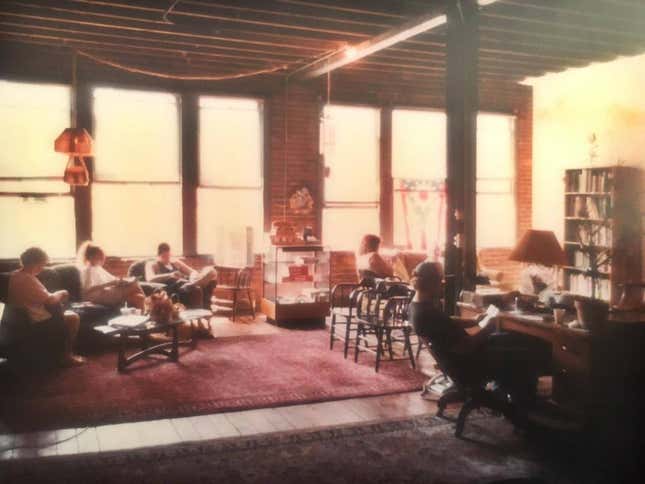 The waiting room at the first location of the Center for Choice.