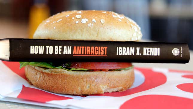 Image for article titled Chick-Fil-A DEI Initiative Replaces All Chicken With Copies Of ‘How To Be An Antiracist’