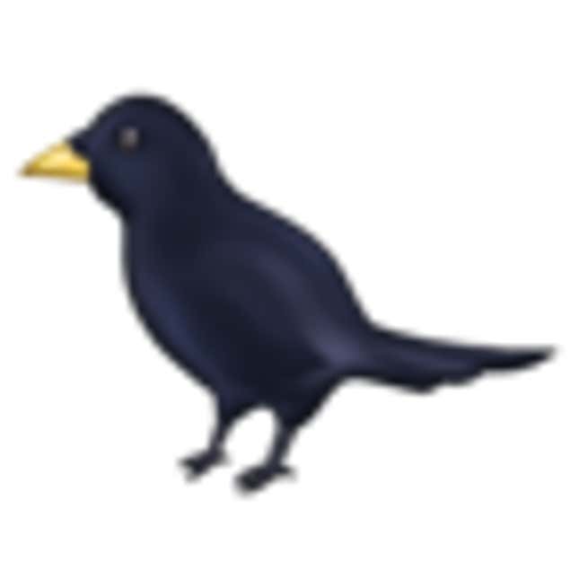 Black bird emoji