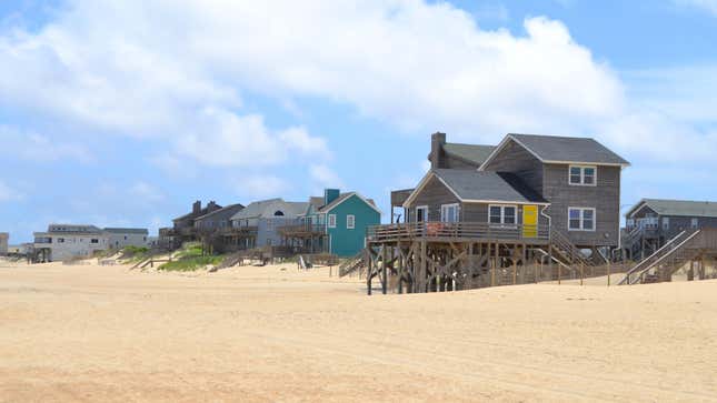 row of beach homes