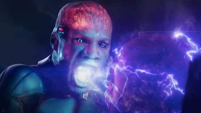 Electro zapping Spider-Man with a oral blast of electricity in The Amazing Spider-Man 2.