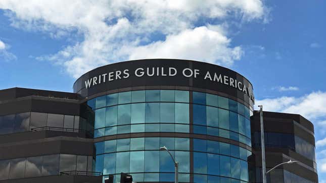The Writers Guild is currently in negotiations for a new contract with the Alliance of Motion Picture and Television Producers.