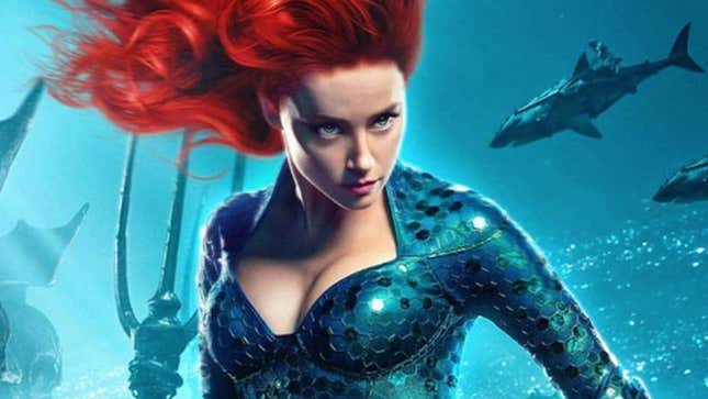 a poster for aquaman with heard as mera on it.