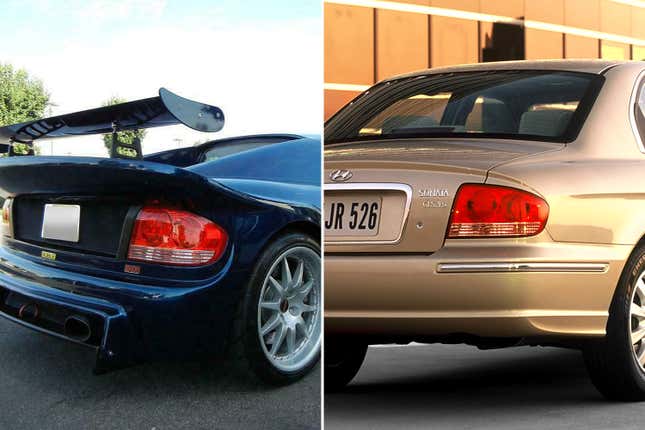 Noble M400 (left) and Hyundai Sonata