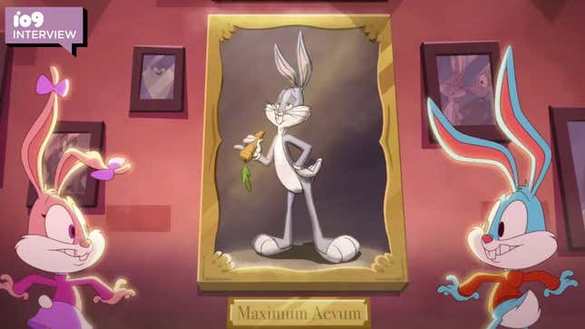 Babs and Buster Bunny look at Bugs Bunny Portrait