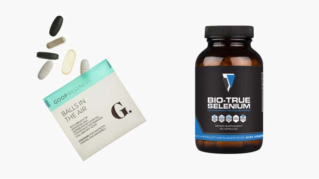 Image for article titled All the “wellness” products Americans love to buy are sold on both Infowars and Goop