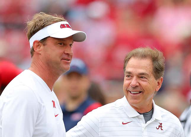 Lane Kiffin had a mic drop and an insta-meme for the ages before his Ole Miss team lost to Nick Saban and Alabama.