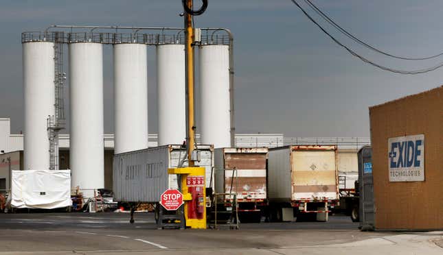 Exide Technologies battery recycling plant in Vernon, California, near Los Angeles, was shuttered in 2015 after decades of pollution.