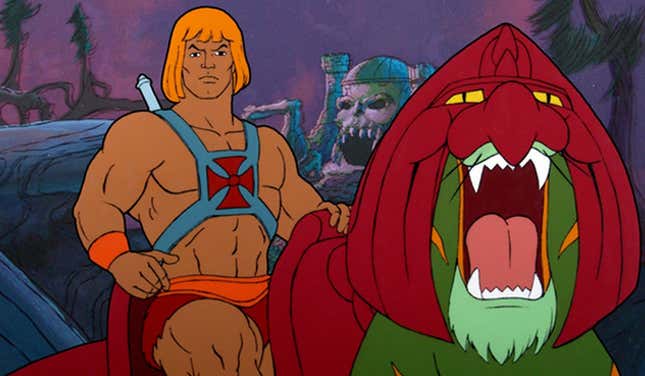 Imagen para el artículo titulado La hilarante razón por la que He-Man tiene un tigre gigante verde como compañero