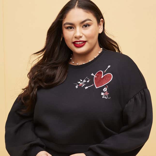 Mickey and Minnie cupid hearts sweater