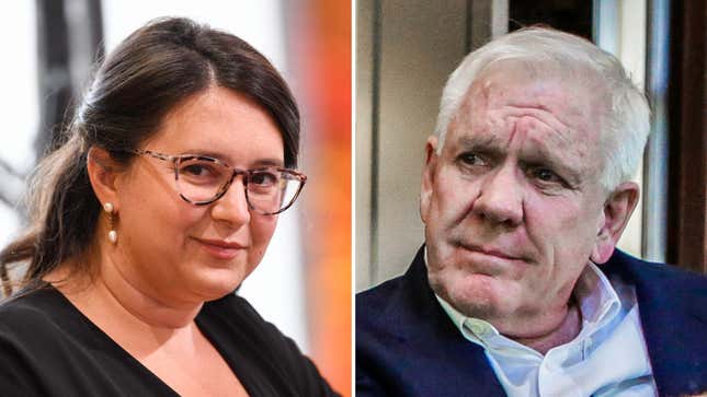 Left: Bari Weiss, right: Harlan Crow