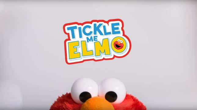 Elmo sure looks different once he takes off his sunglasses and hoodie.