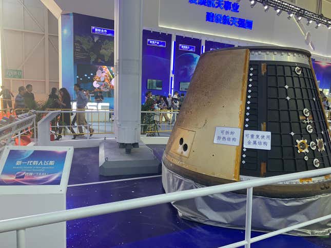 The new generation re-entry module spaceship. This is a mockup.