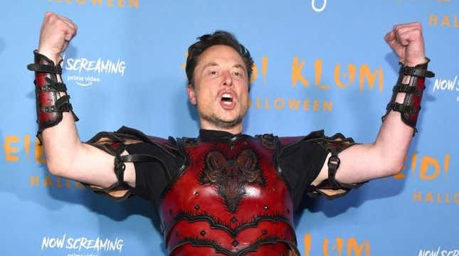 Elon Musk at Heidi Klum's Halloween party
