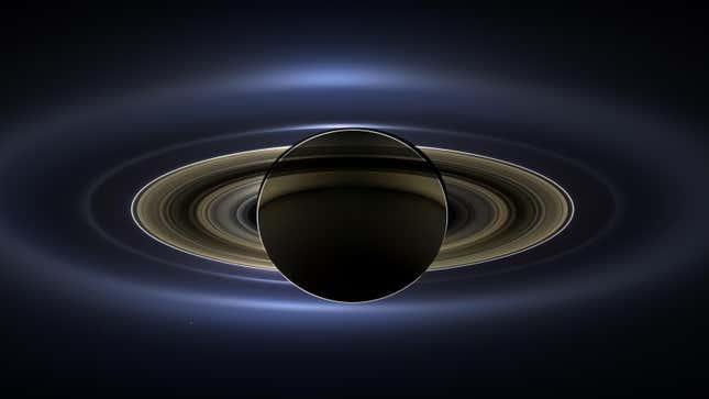 Saturn’s rings are 100 million years old and are made up of chunks of water ice. 
