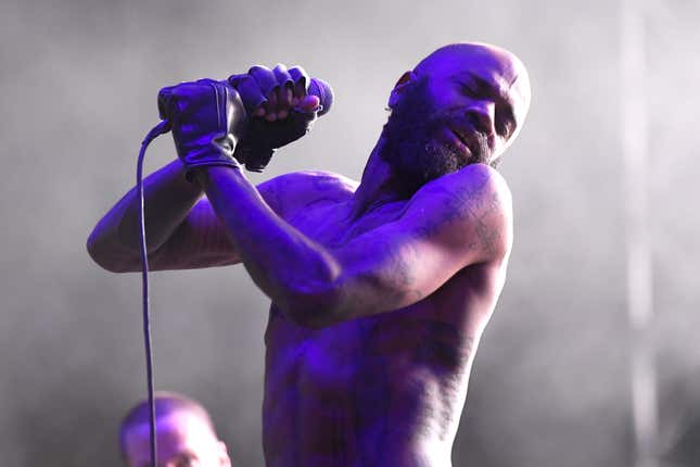 Stefan Burnett of Death Grips performs during Tyler, the Creator’s 5th Annual Camp Flog Gnaw Carnival in Los Angeles on November 13, 2016.