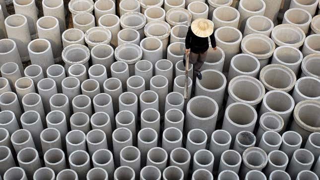 Cement production accounts for about 7% of the world’s carbon footprint.