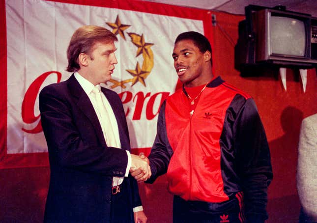 Donald Trump signed Heisman winner Herschel Walker as owner of the New Jersey Generals.