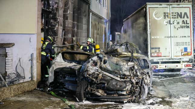 Image for article titled Drunk Truck Driver Damages 31 Vehicles In Germany