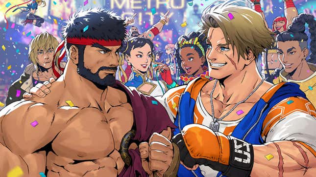 A Street Fighter 6 illustration shows its base roster celebrating the game's release on the cover of Famitsu. 