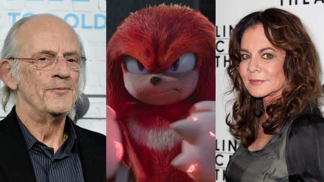 Von links nach rechts: Christopher Lloyd (Foto: Mike Coppola/Getty Images), Knuckles (Bild: Paramount), Stockard Channing (Foto: D Dipasupil/Getty Images)