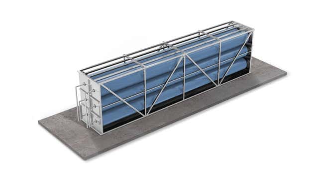 Lightsail compressed air energy storage