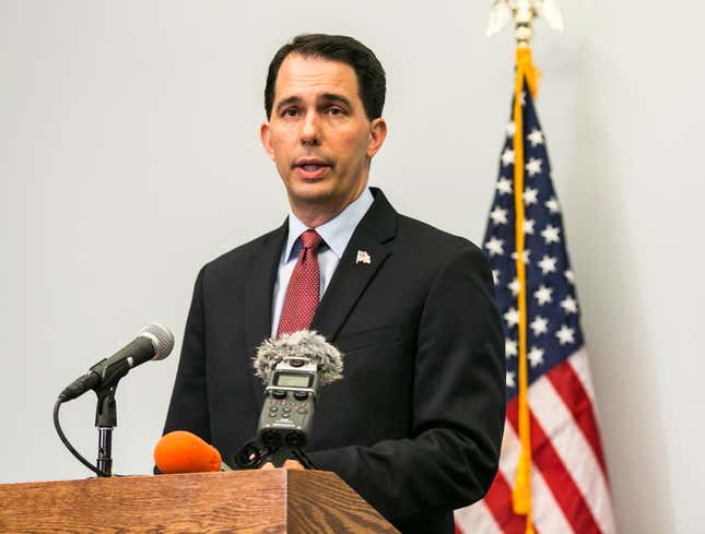 Image for article titled Scott Walker Changes Locks On Wisconsin Governor’s Office