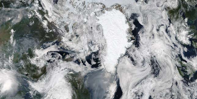 Image for article titled Smoke Plume From Western Wildfires Stretches 2,600 Miles to Greenland