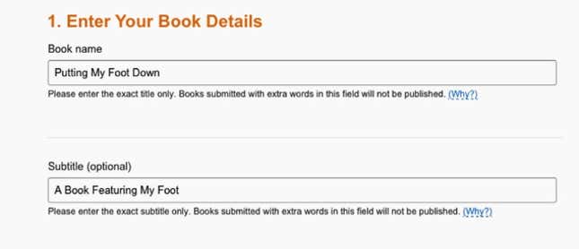 enter book details