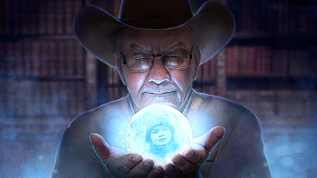 Image for article titled Cackling Oil Executive Watches Through Crystal Orb As Greta Thunberg Gets Lost In Nordic Forest