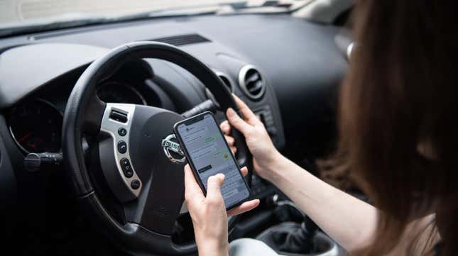 Image for article titled Gig Workers and Parents Most Likely to Be Distracted By Phones While Driving