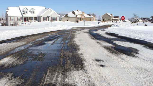 Image for article titled How to Get Rid of (and Prevent) Black Ice on Your Driveway and Walkways